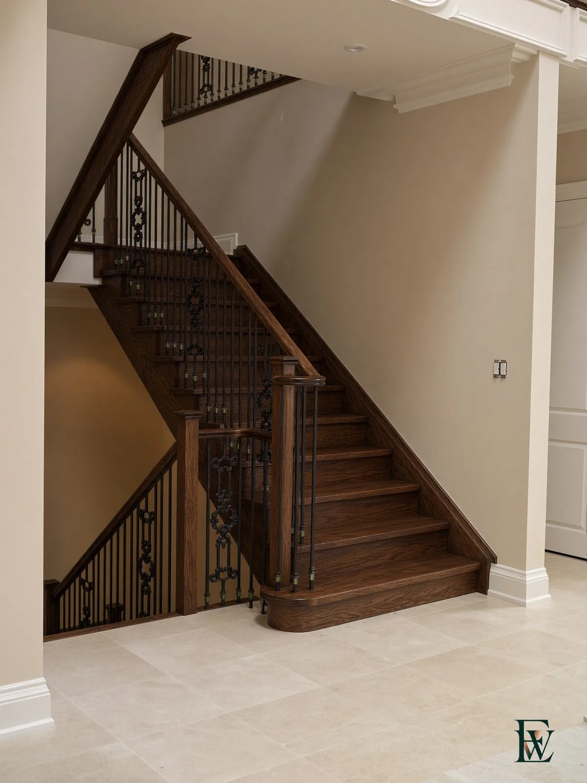 Oak on stone — Wood has to meet tile without an argument.