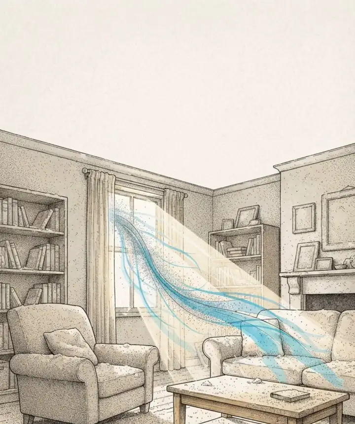 Dust. Living at home. The quote. — poster