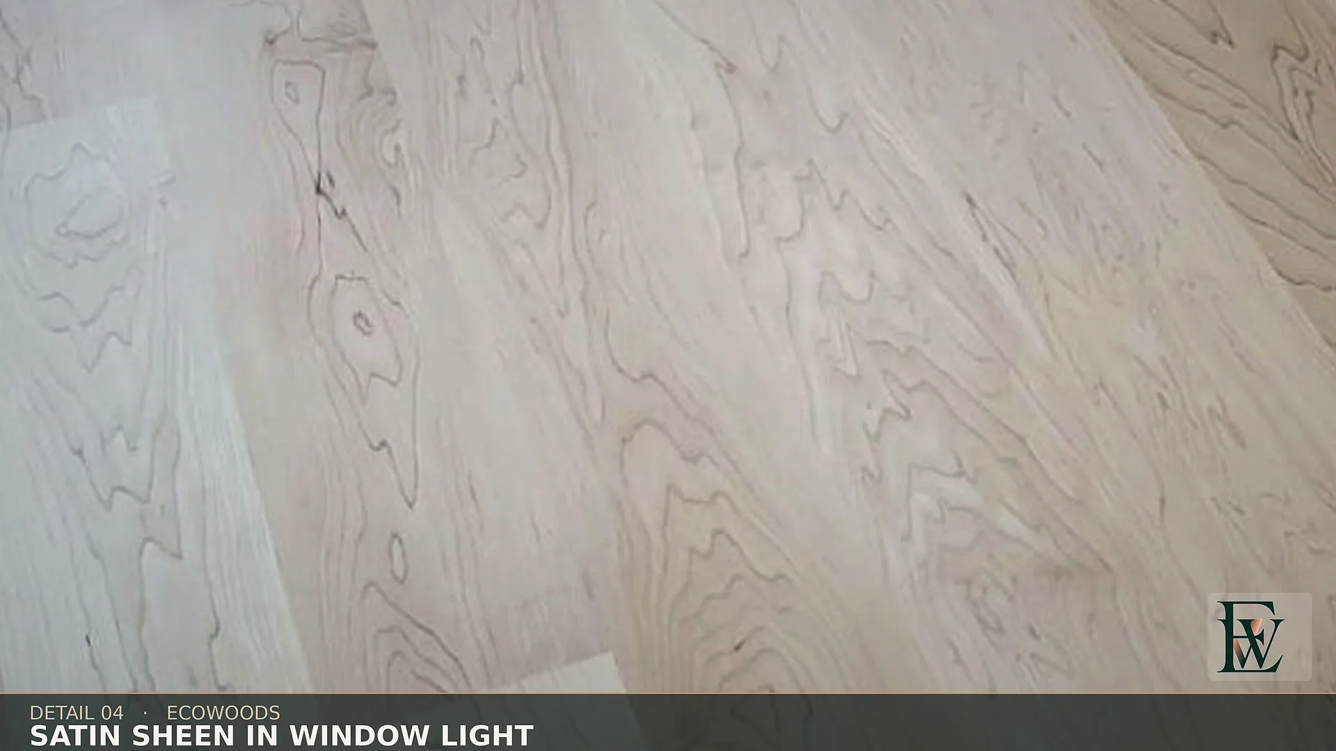 Natural satin finish holding an even cream tone in direct window light.