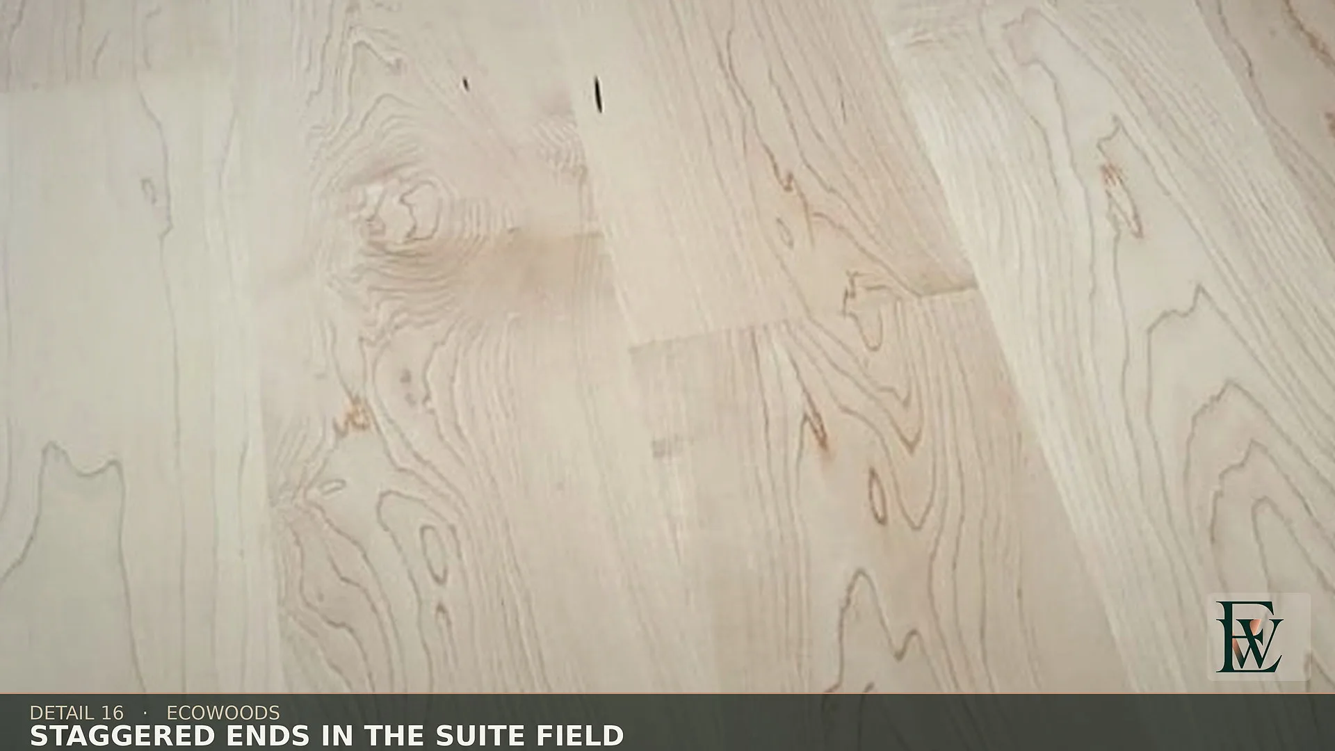 Stepped end joints in the primary suite field, avoiding a repeating ladder pattern.